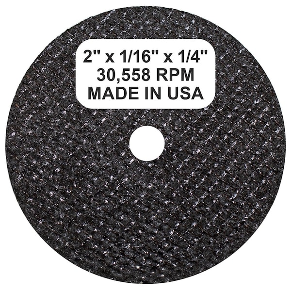 Shark Industries Cut-off Wheels, Type 1, 2 in Dia, 1/16 in Thick, 1/4 in Arbor Hole Size, Aluminum Oxide, 54 Grit 20 - main